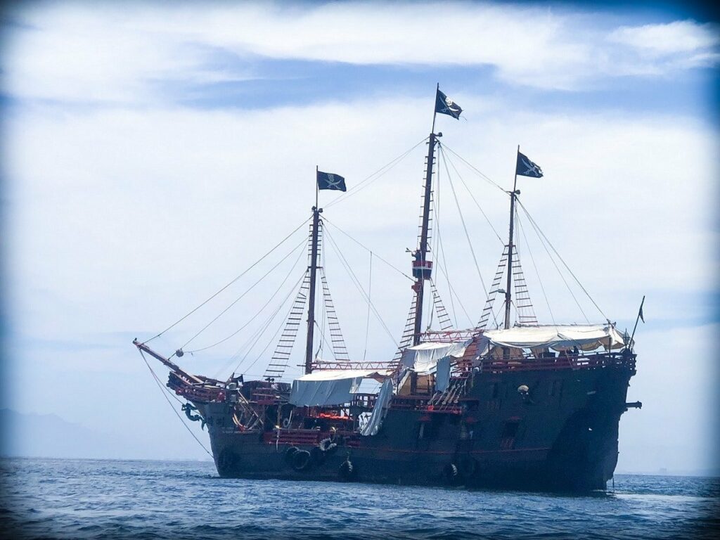 The Marigalante pirate ship, hosting a Puerto Vallarta pirate ship cruise
