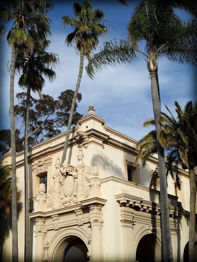 A Spanish style building in Balboa Park during a San Diego itinerary with kids