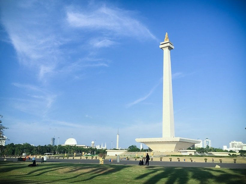 The National Monument in Indonesia, where travelers can spend an afternoon keeping in touch with family