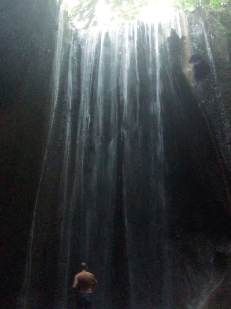 The Tukad Cepung Waterfall in Bali, Indonesia.