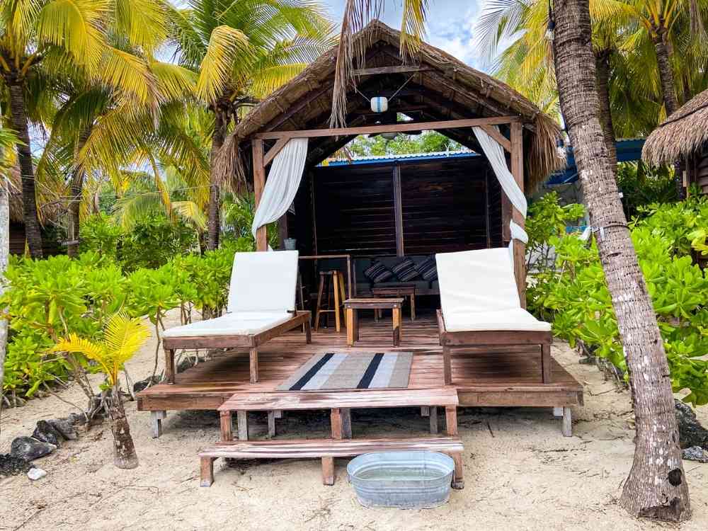 A beach cabana in Cozumel, slightly off the beaten path in Mexico