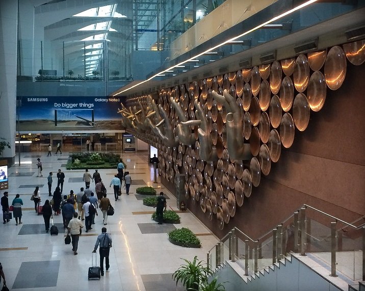 Indira Gandhi International Airport, where families transit through when visiting Delhi with kids