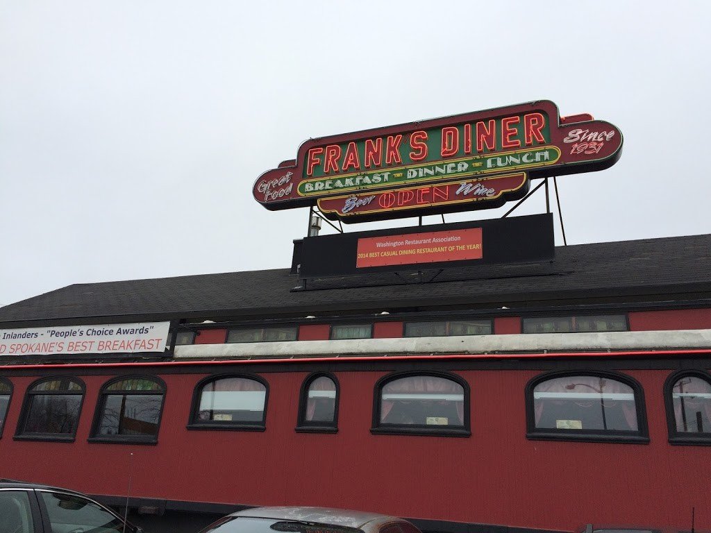 Frank's Diner in Spokane, an old train car converted to a restaurant, one of the fun things to do in Spokane