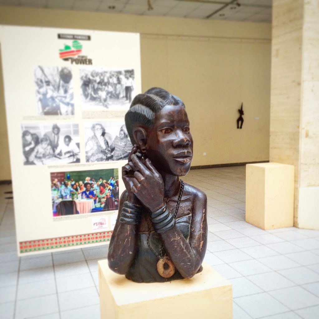 A bust at the National Museum in Lusaka