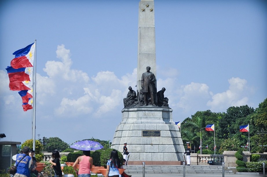 A monument at Rizal Park, one of the tourist spots in Luzon