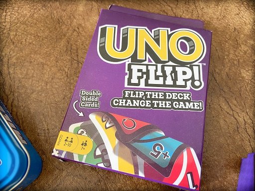 Travel card games for families: UNO Flip!