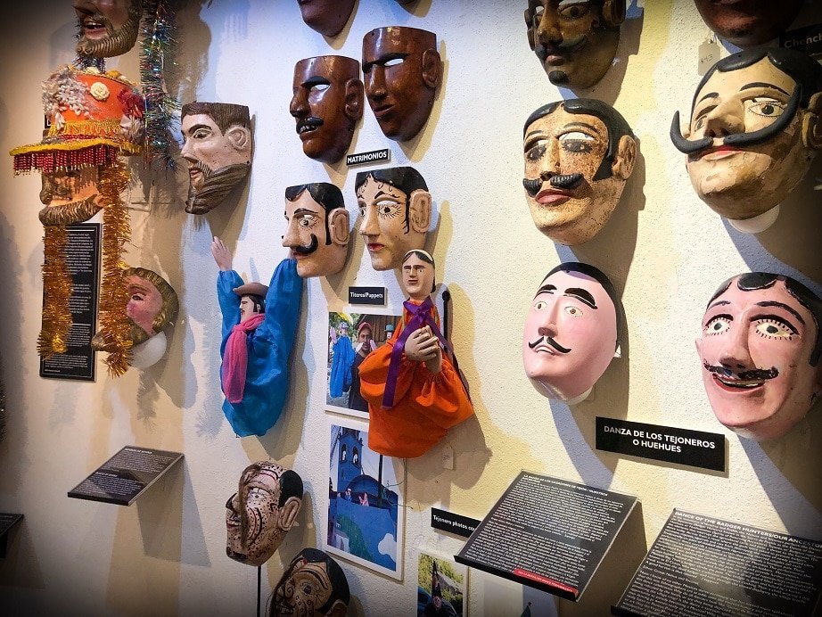 Experiencing the San Miguel de Allende art at the mask museum while living in San Miguel de Allende