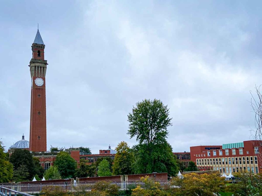 University of Birmingham, one of the places to visit in the West Midlands, UK