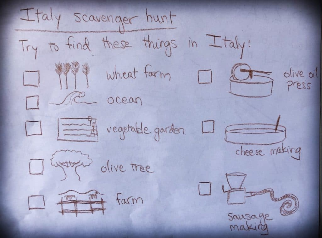 Using a scavenger hunt to incorporate worldschooling into travel